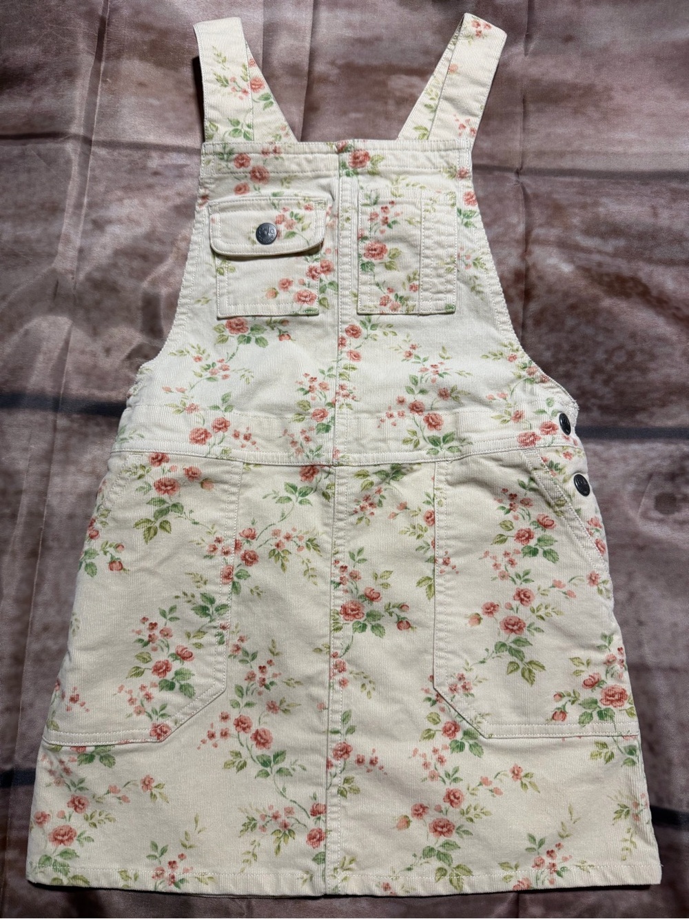 Polo Ralph Lauren Floral Cream Overall Dress